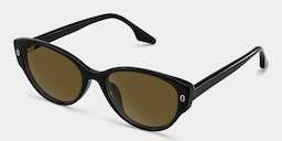 Livia Cat eye Black Polarized Sunglasses3