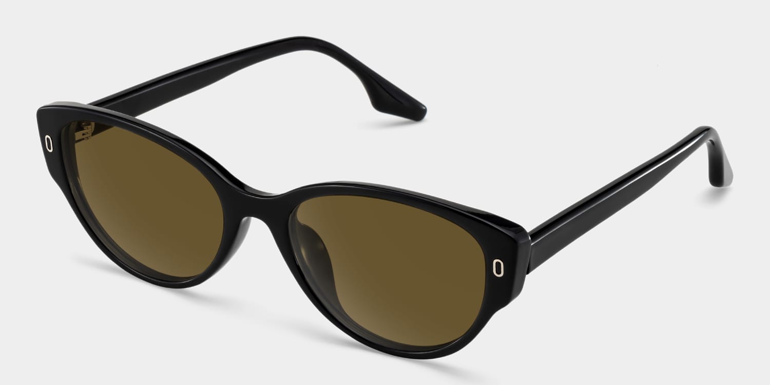 Livia Cat eye Black Polarized Sunglasses3