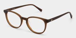 Allison Matte Brown Round Glasses3