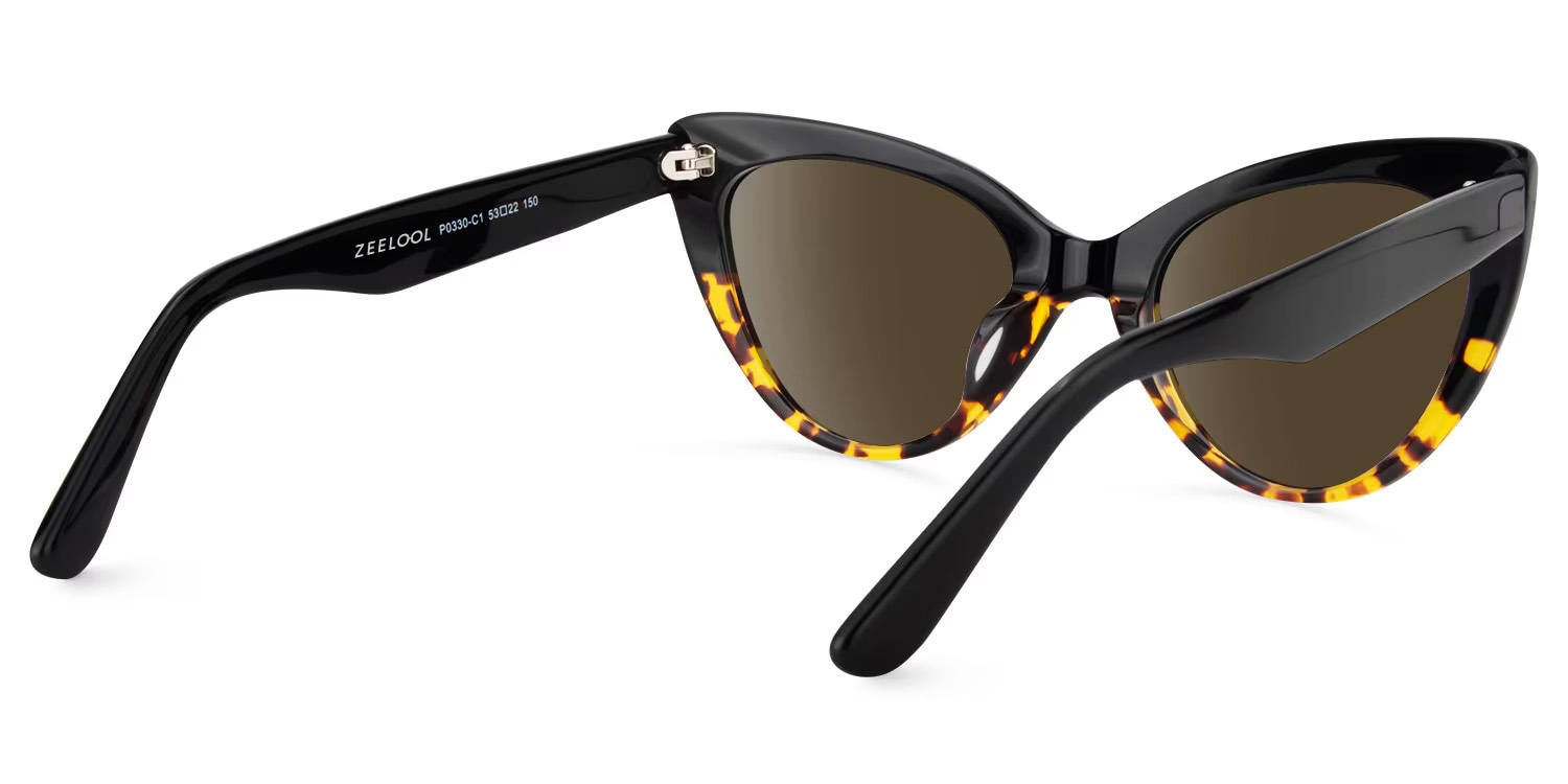 Claudette Cat Eye Yellow Tortoise Sunglasses3