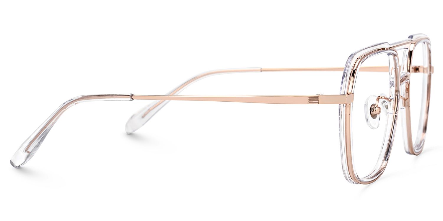 Clear Vergie Aviator Frame Eyeglasses | Zeelool2