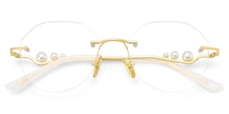 Wyatt Geometric Gold Glasses3