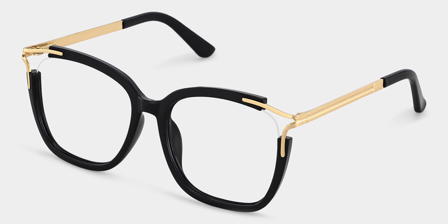 Spring hinges Sidibe Eyeglasses, Sidibe Black Glasses -Zeelool
