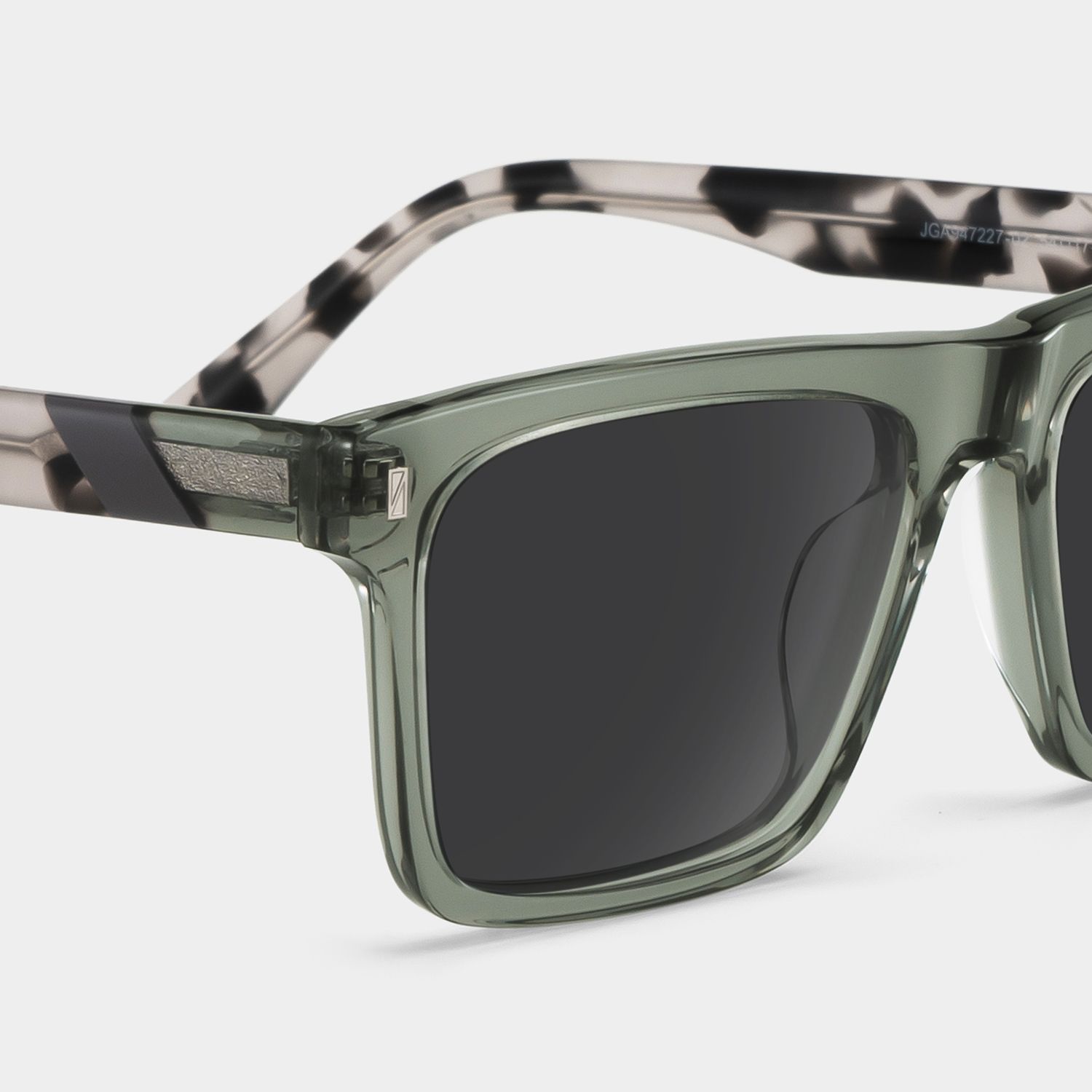 Henry Rectangle Gray Green Frame Sunglasses Online Sale | ZEELOOL