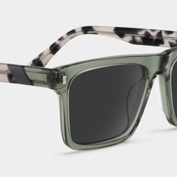 Henry Rectangle Gray Green Glasses4