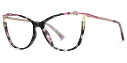 Yomary Cateye Green-Floral Glasses1