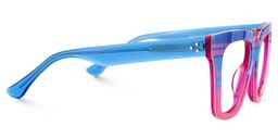 Boston Square Blue-Plaid Glasses2