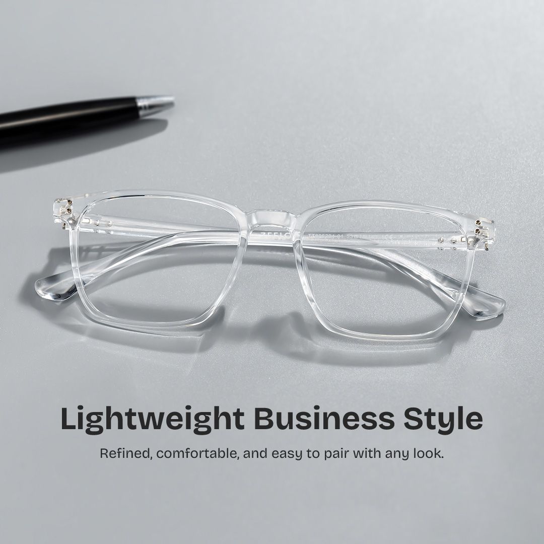 Martinez Square Clear Glasses | Zeelool Glasses