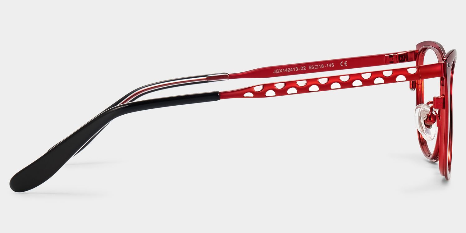 Katherine Red Cat-Eye Glasses | ZEELOOL4