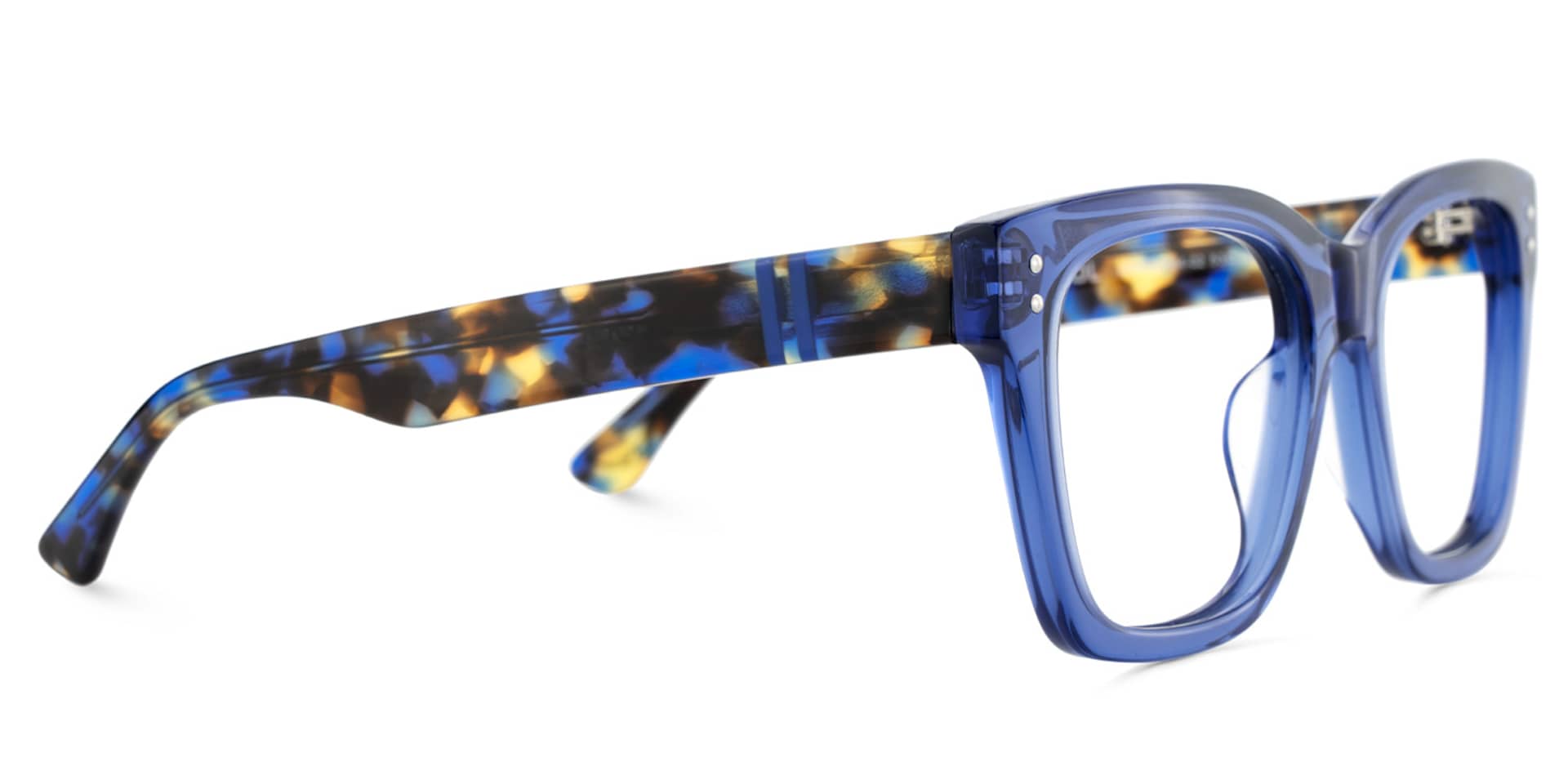 Gaydeh Transparent Blue Glasses With Rectangle Shape | Zeelool4