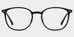 Mira Oval Black Glasses1