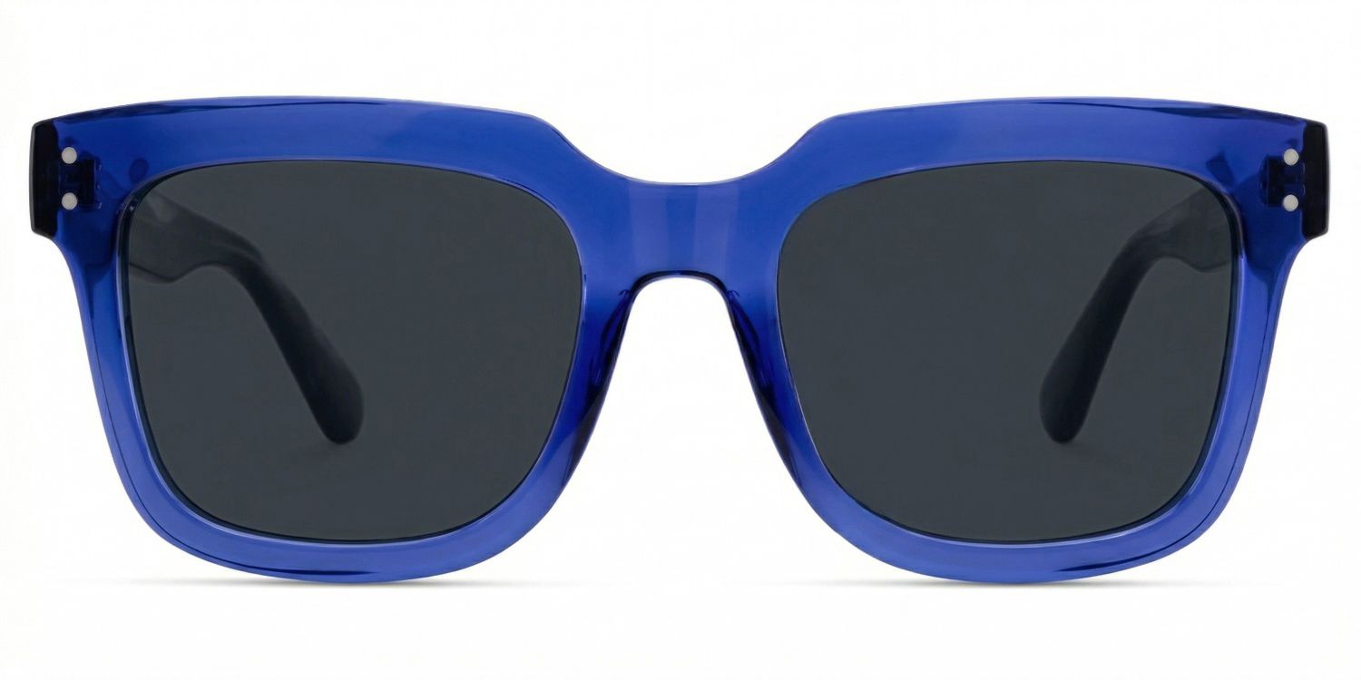Square Spectacles For Men In Blue Color0