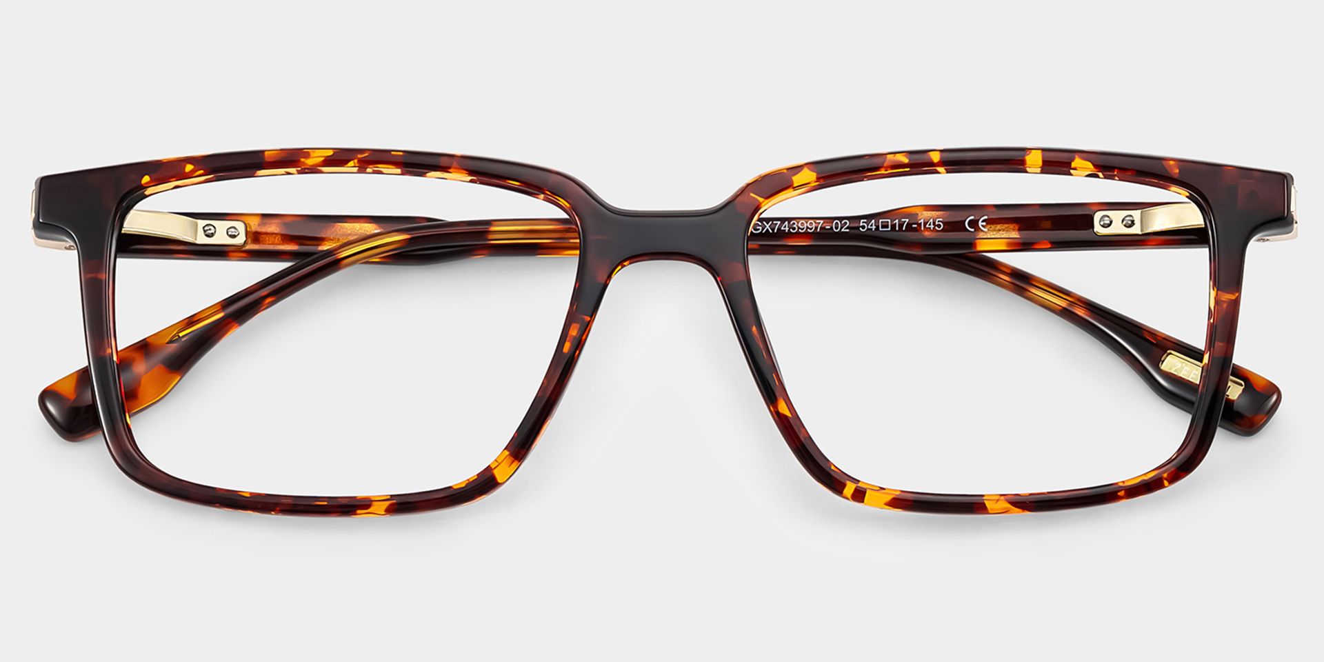 Cyrus Long Rectangle Glasses in Tortoise Frames | ZEELOOL2