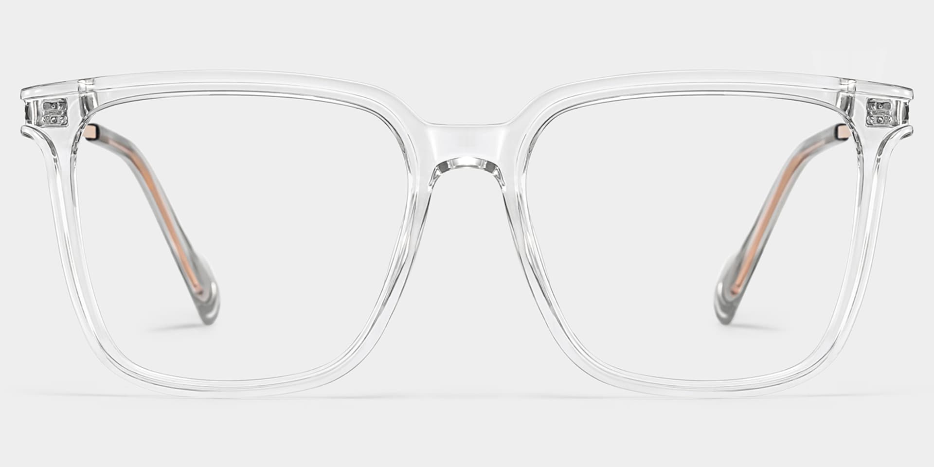 Thin Crystal Frame Glasses With Square Shape0