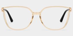 Annalisa Square Beige Glasses0