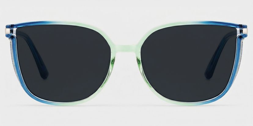 Rodz Square Blue-Green Glasses