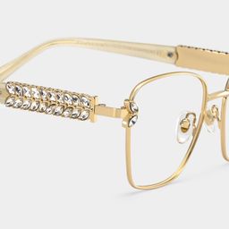 Ellie Rectangle Gold Glasses5