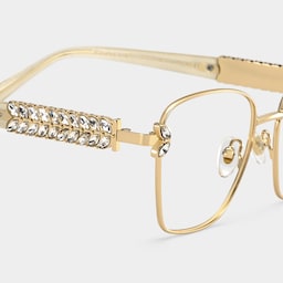 Ellie Rectangle Gold Glasses5