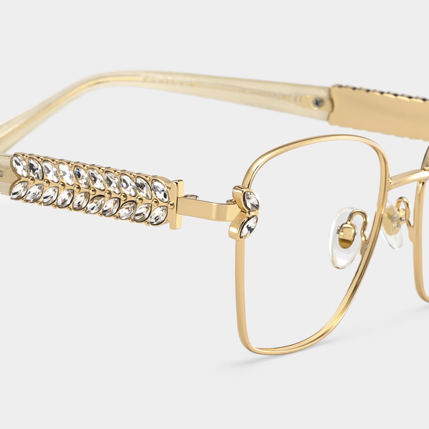 Ellie Rectangle Gold Glasses5