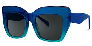 Charmaine Cat Eye Blue-Green Glasses1