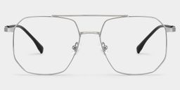 Logan Silver Aviator Glasses1