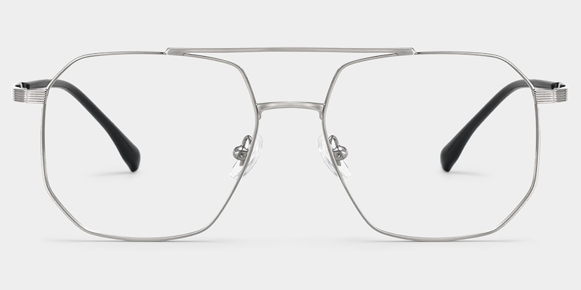 Logan Aviator Silver Glasses