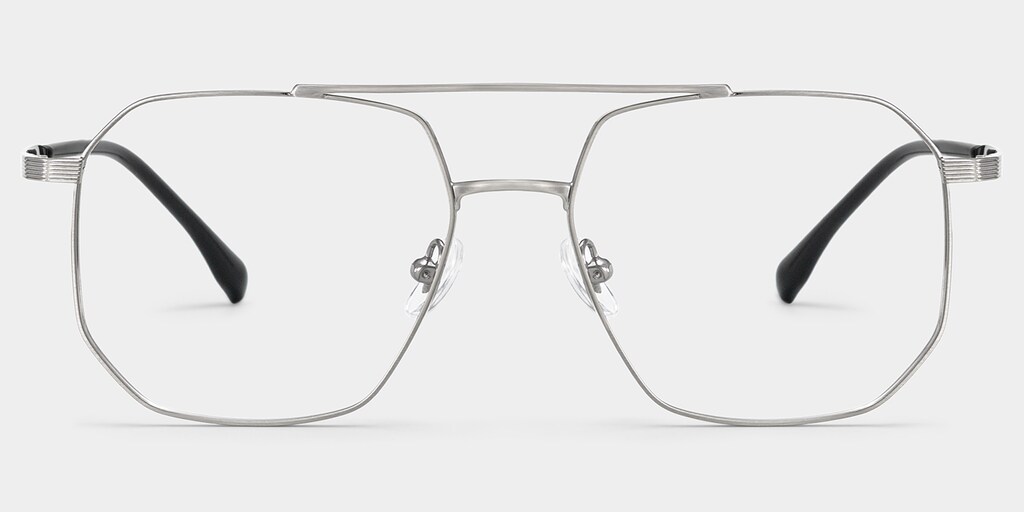 Logan Aviator Silver Glasses