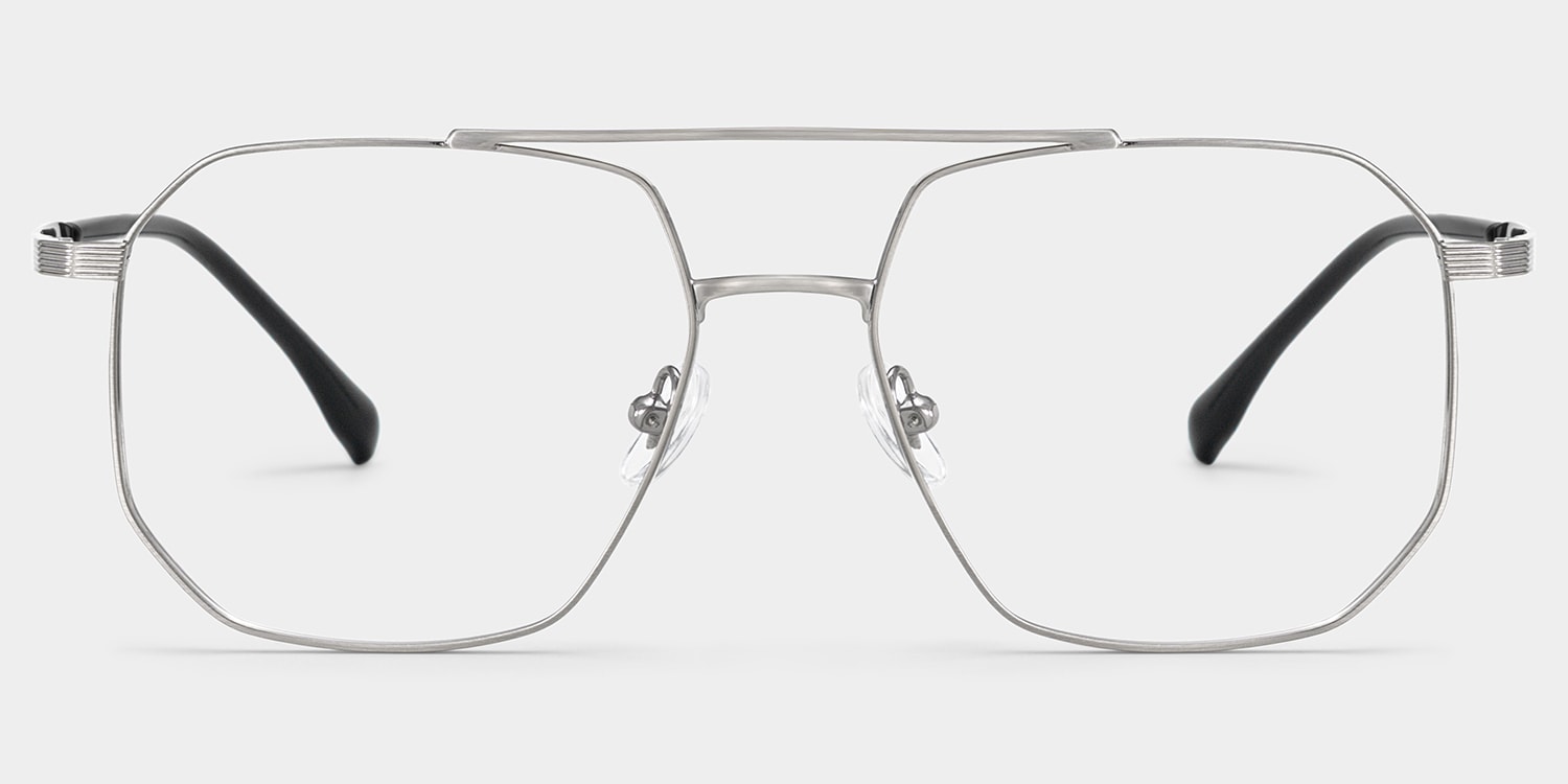 Logan Aviator Silver Glasses