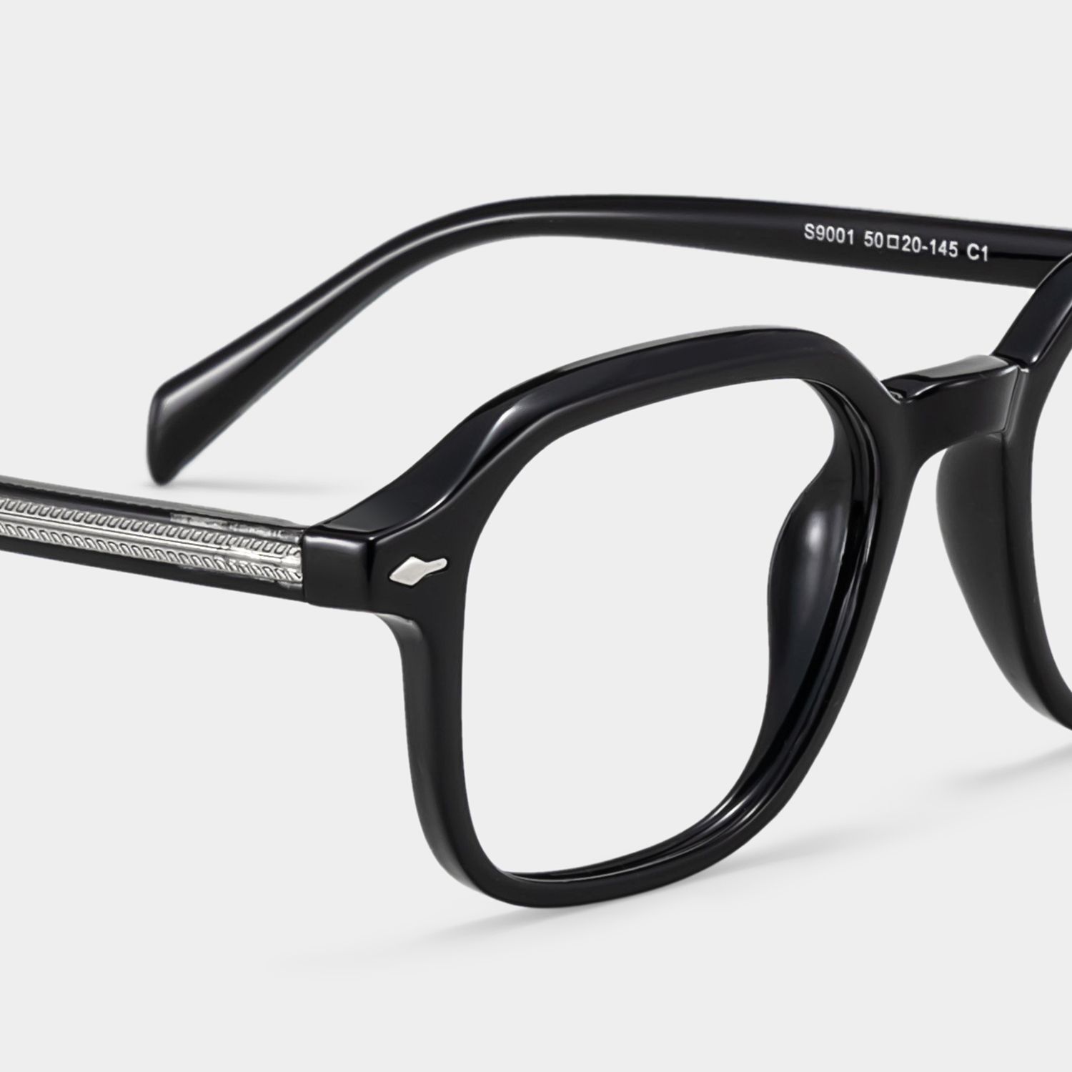 Josh Black Frame Glasses with Rectangle Frame Online | ZEELOOL