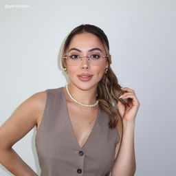 Seth Rose Gold Rectangle Glasses10