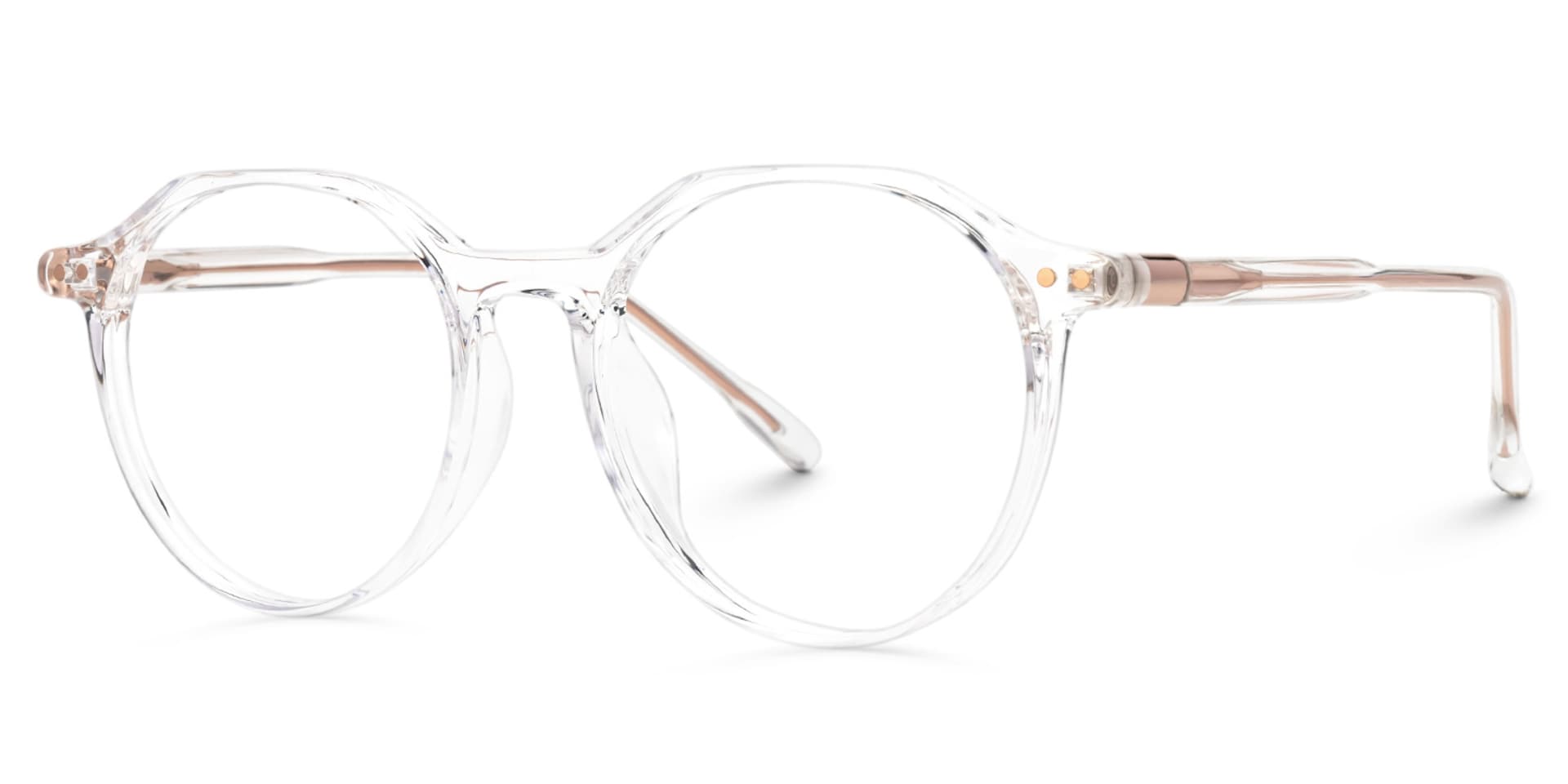 Round Tilly Crystal Color Frame Glasses | Zeelool1