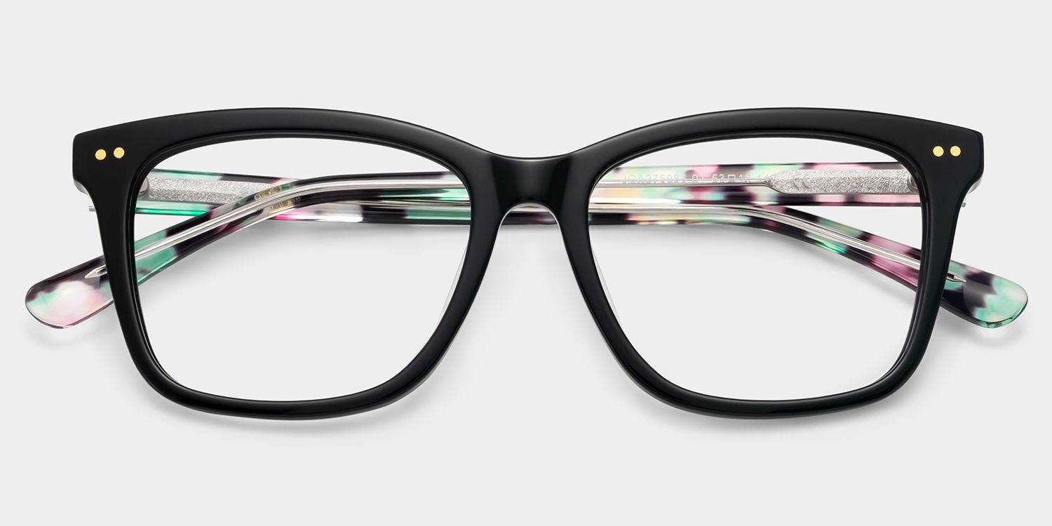 Layla Black Square Nature Eyewear for Woman | ZEELOOL2