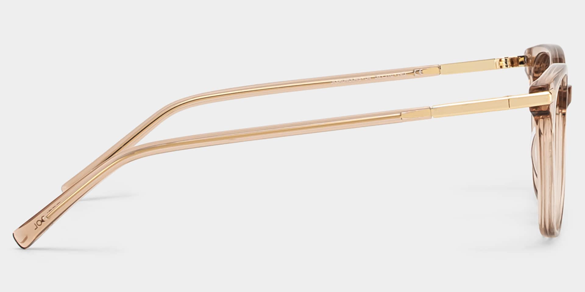 Square Champagne Eyeglasses- Vilmarie Acetate Frame Glasses4