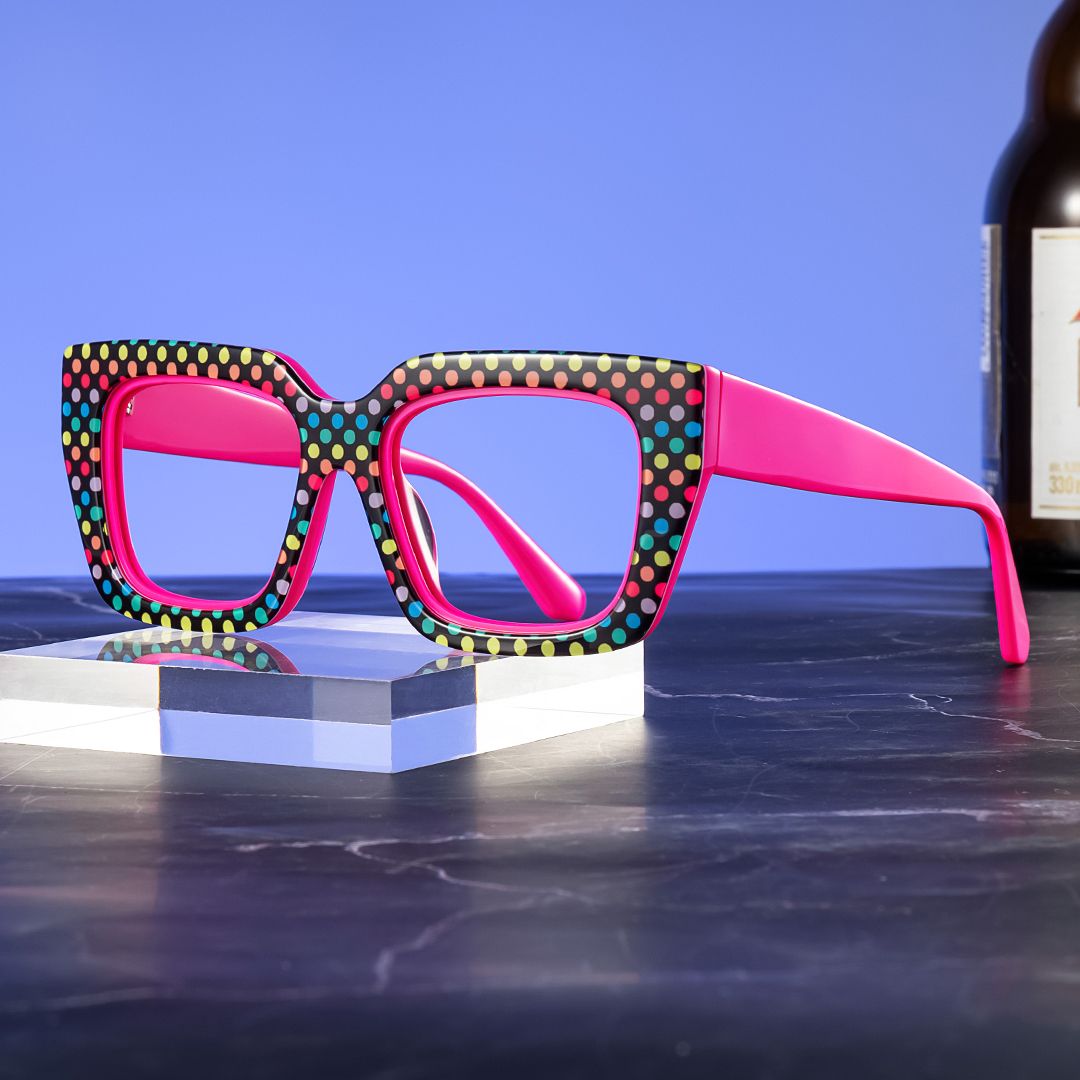 Kent Acetate Rainbow Frame Glasses with Square Shape | Zeelool1