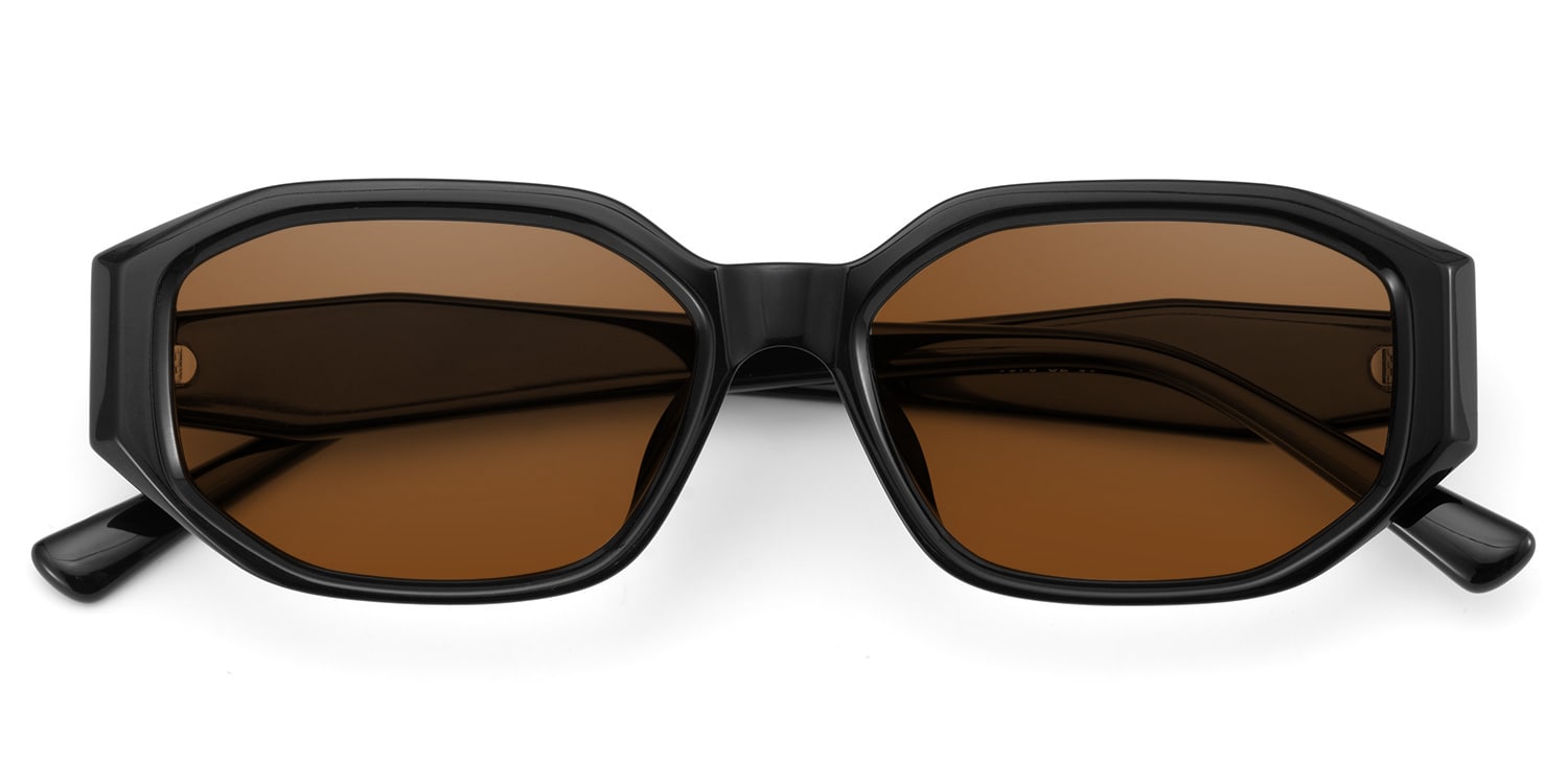 Kiara Geometric Black Sunglasses