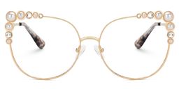 Wallice Cateye Gold Glasses0