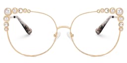 Wallice Cateye Gold Glasses0
