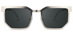 Barber Geometric Silver Glasses0