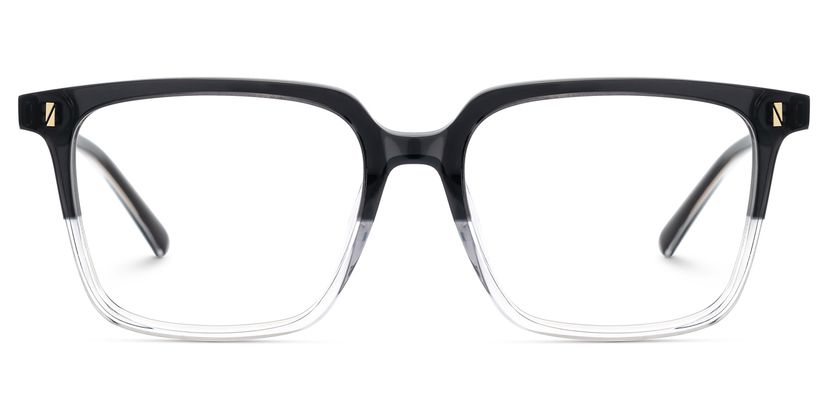 Delaine Rectangle Black Clear Glasses
