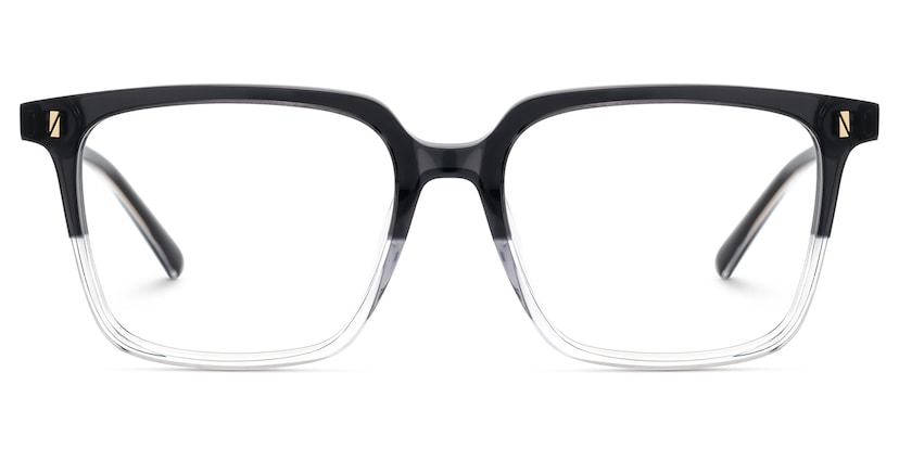 Delaine Rectangle Black Crystal Glasses