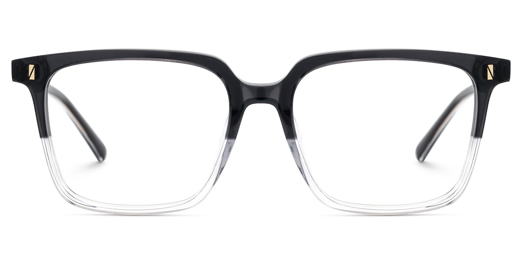 Delaine Rectangle Black Crystal Glasses