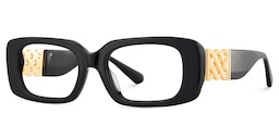 Jonas Rectangle Black Glasses3