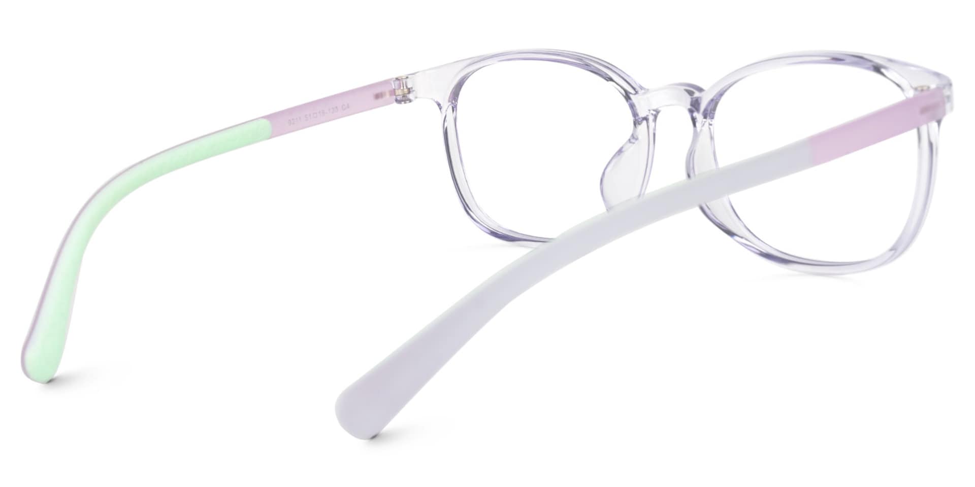 Kids Oval  Purple Amaker Frame Glasses | Zeelool4