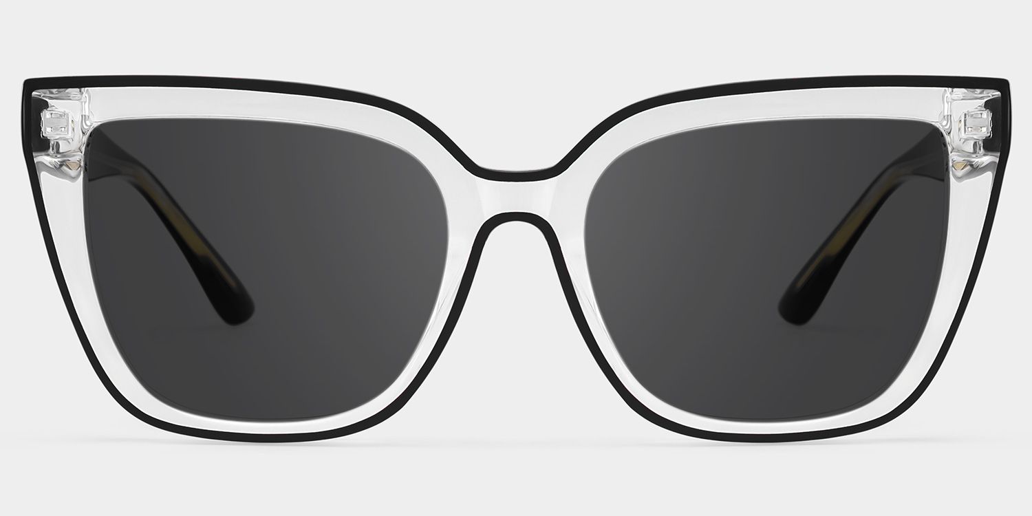 Mirta Tr90 Black-Clear Frame Sunglasses | ZEELOOL