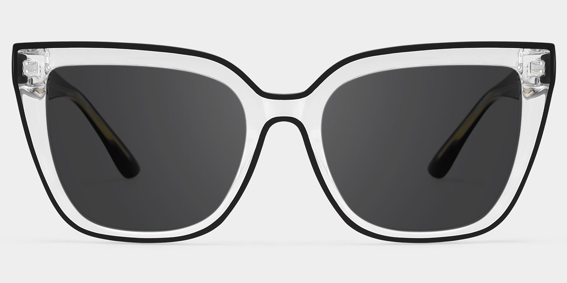 Mirta Square Black Sunglasses and Crsystal Frames0