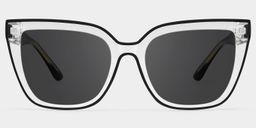 Mirta Square Black-Clear Glasses0