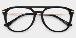 Isabelle Black Aviator Glasses2