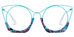 Barbara Cateye Atoll-Blue Glasses0