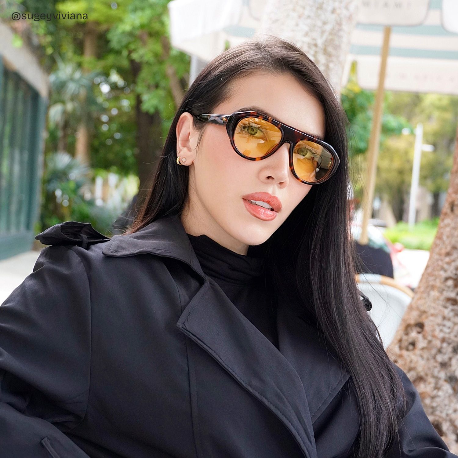 ZEELOOL x Aimee Song The Aviator Tortoise Sunglasses6