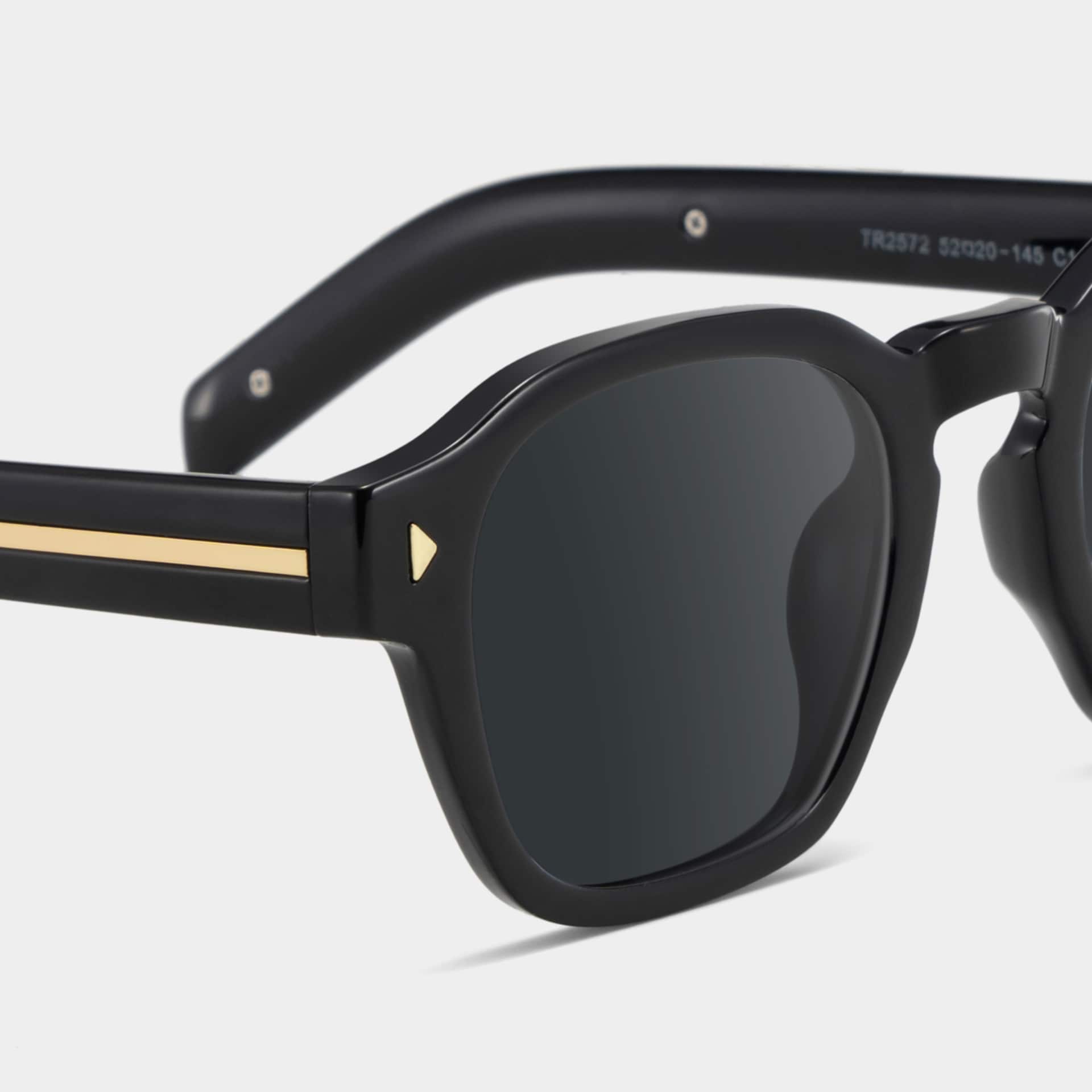 Leilani Black Frame Polarized Sunglasses with rectangle Style Online | ZEELOOL4